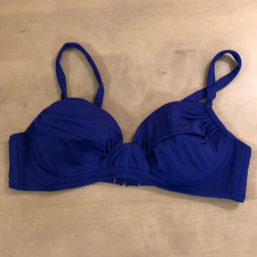 J. Crew Ruched French Swim Top